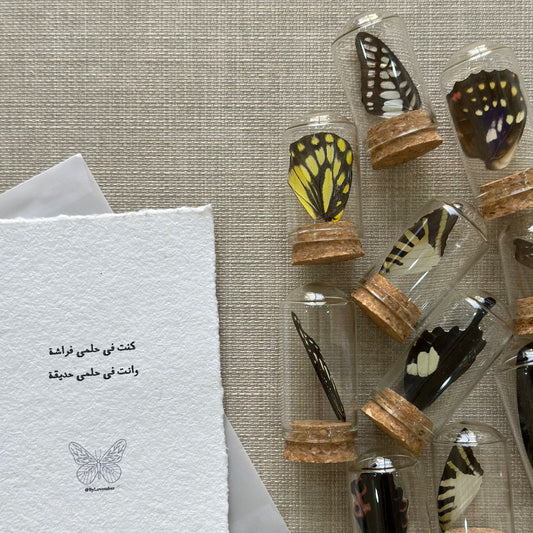 Butterfly Wing + Cotton Message Card